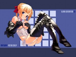 Rating: Explicit Score: 0 Tags: armor black_armor blonde_hair blue_eyes breasts corset covering covering_breasts female garter_belt lingerie matsuryuu medieval_armour panties rule34 thighhighs underwear User: bunchy7s