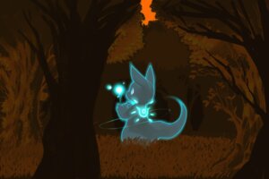 Rating: Safe Score: 0 Tags: 3:2 ambiguous_gender anthro biped canid canine detailed_background e621 forest fox grass leaf looking_away magic mammal noriburu outside plant solo standing tail tree wood User: bunchy7s