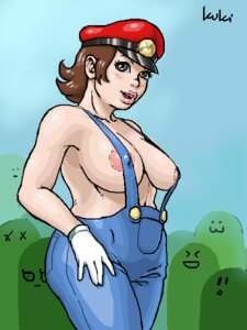 Rating: Explicit Score: 0 Tags: beige_skin breasts brown_hair clothes color day female female_only gloves hair hat human kuki_(artist) mario mario_(series) nintendo nipples open_eyes outdoors overalls round_ears rule34 rule_63 short_hair side_view solo standing straight_hair super_mario_bros. tagme User: bunchy7s