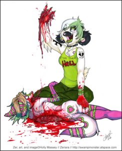 Rating: Explicit Score: 0 Tags: 2006 anthro bear blood bodily_fluids bracelet canid canine clothing disembowelment duo e621 female fox giant_panda glamfur gore guts hair heterochromia intestines jewelry mammal marker_(artwork) open_mouth organs shirt shirt_logo short_hair simple_background tail tank_top text topwear traditional_media_(artwork) url white_background zeriara zeriara_(character) User: bunchy7s