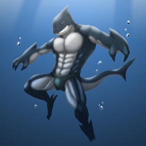 Rating: Questionable Score: 0 Tags: 1:1 2012 abs anthro aquatic athletic biceps bubble bulge cheesestrings clothed clothing e621 fangs featureless_chest fin fish male muscular muscular_anthro pecs pose shark solo speedo swimming swimwear teeth topless underwater water User: bunchy7s