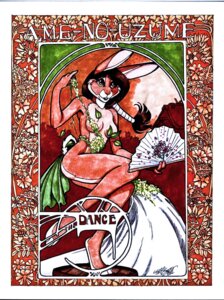 Rating: Questionable Score: 0 Tags: 2002 ame-no-uzume anthro art_nouveau asian_mythology brown_eyes brown_hair clothed clothing convenient_censorship dancing detailed_background digitigrade e621 east_asian_mythology english_text female flower hair hand_fan japanese_mythology lagomorph long_hair mammal mucha mythology plant religion shinto signature skimpy solo terrie_smith text traditional_media_(artwork) User: bunchy7s