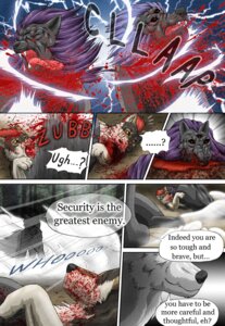 Rating: Questionable Score: 0 Tags: battle blood blood_splatter bodily_fluids canid canine canis comic dershaltie dialogue domestic_dog e621 english_text female feral fox fur gore group hiroyuki_setogawa inayori izuna japanese male mammal oto spiritual_stones takeru text wolf User: bunchy7s