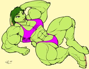 Rating: Safe Score: 0 Tags: abs anthro biceps bikini clothing digitigrade drakemohkami e621 female fur green_body green_fur green_hair hair hyper lagomorph leporid mammal marvel muscular muscular_anthro muscular_female rabbit red_eyes sara_(jdrabbit1) she-hulk solo swimwear the_incredible_hulk thick_thighs tight_clothing two-piece_swimsuit User: bunchy7s