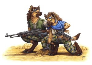 Rating: Safe Score: 0 Tags: 2012 anthro bag belt belt_pouch brown_body brown_eyes brown_fur claws clothed clothing desert desolate dipstick_tail dog_tags duo dust e621 ear_piercing eyewear female fur gnoll goggles green_eyes grey_pawpads hyena knife mammal mane markings outside pawpads piercing ranged_weapon scarf shirt simple_background simul sitting spots spotted_body spotted_fur spotted_hyena tail tail_markings topwear weapon white_background User: bunchy7s