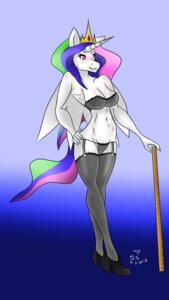Rating: Safe Score: 0 Tags: 2013 absurd_res anthro anthrofied biped blush breasts clothing crown e621 equid equine feathered_wings feathers female footwear friendship_is_magic fur gradient_background hair hasbro headgear hi_res horn legwear lingerie long_hair mammal multicolored_hair my_little_pony mythological_creature mythological_equine mythology panties pink_eyes princess_celestia_(mlp) ruler shoes simple_background solo standing stockings sunnyslash underwear white_body white_feathers white_fur winged_unicorn wings User: bunchy7s