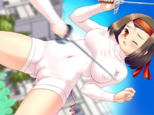 Rating: Questionable Score: 0 Tags: 1girls bandana blush breasts brown_hair cameltoe clitoris clitoris_through_clothes erect_clitoris erect_nipples female fencing game_cg hairband jpeg_artifacts leotard love_bulge navel nipples open_mouth orange_eyes original pussy rule34 see-through skin_tight solo source_request sweat sword tanuki_yousuke weapon wink User: bunchy7s