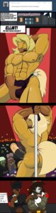 Rating: Explicit Score: 0 Tags: absurd_res animal_genitalia animal_penis anthro anya_(droll3) balls bear beverage big_balls big_butt big_penis bodily_fluids butt canid canine canis clothed clothing cum dancing domestic_dog droll3 e621 elliot_(droll3) english_text equid equine equine_genitalia equine_penis erection female food fully_clothed genital_fluids genitals glistening group hi_res horse lena_(droll3) male mammal penis poland pole pole_dancing russian soviet_union strip_club tail text topless undressing world_war_2 User: bunchy7s