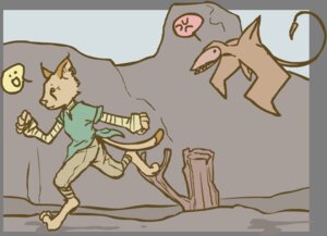Rating: Safe Score: 0 Tags: :d alpha_channel ambiguous_gender anthro bandage bethesda_game_studios bottomwear brown_body chasing cliffracer clothed clothing cross-popping_vein detailed_background digitigrade dipstick_tail dot_eyes duo e621 ear_piercing felid flying fur khajiit kyubiefox male mammal markings microsoft morrowind multicolored_tail pants pictographics piercing running shirt simple_background simple_eyes smile speech_bubble tail tail_markings tan_body tan_fur teeth the_elder_scrolls toony topwear transparent_background tree_stump vein User: bunchy7s