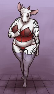 Rating: Questionable Score: 0 Tags: 2010 anthro bovid caprine clothing digital_media_(artwork) e621 ear_piercing female goat horn legwear mammal moo_lawgoat overweight overweight_anthro overweight_female panties piercing ritts shaded solo stockings tattoo underwear User: bunchy7s