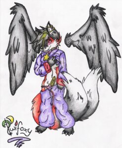 Rating: Explicit Score: 0 Tags: anthro canid canine clothing collar colored_pencil_(artwork) dipstick_tail e621 erection feathered_wings feathers fox full-length_portrait genitals male mammal markings nipple_piercing nipples pajamas penis piercing portrait simple_background solo star tail tail_markings traditional_media_(artwork) twi twifoxy underwear white_background wings User: bunchy7s