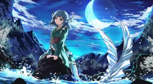 Rating: Safe Score: 0 Tags: aquatic asian_clothing blue_eyes blue_hair clothing cloud crescent_moon detailed_background e621 east_asian_clothing female fin fish_tail hair head_fin hi_res japanese_clothing long_sleeves merfolk monster_girl_(genre) moon mountain nature night outside risutaru rock short_hair smile solo split_form touhou wakasagihime water wide_sleeves User: bunchy7s