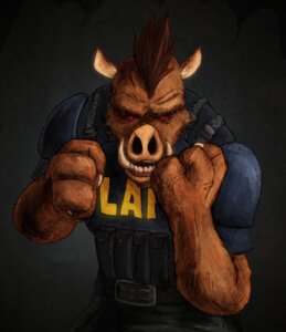 Rating: Safe Score: 0 Tags: anthro brown_body brown_fur brown_hair bulletproof_vest claws duke_nukem_(series) e621 fur hair looking_at_viewer lukedenby male mammal pig_cop pig_cop_(duke_nukem) police red_eyes solo suid suine sus_(pig) teeth wild_boar User: bunchy7s