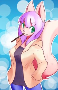 Rating: Safe Score: 0 Tags: anthro bottomwear breasts canid canine canis clothing denim denim_bottomwear denim_clothing domestic_dog e621 female food fur green_eyes hair hoodie japanese jeans kemono long_hair mammal novsilv pants pink_body pink_fur pocky purple_hair rodent sciurid solo tail topwear tree_squirrel User: bunchy7s