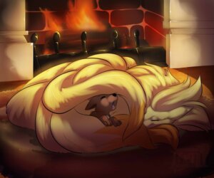 Rating: Safe Score: 0 Tags: 2012 ambiguous_gender canid canine duo e621 eyes_closed feral fire fireplace fur generation_1_pokemon mammal multi_tail ninetales nintendo open_mouth orange_body orange_fur pokemon pokemon_(species) rug sleeping smile tail tartii vulpix yawn yellow_body yellow_fur User: bunchy7s