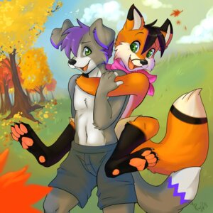 Rating: Safe Score: 0 Tags: 1:1 anthro barkley border_collie bottomwear canid canine canis carrying_another clothed clothing collie domestic_dog duo e621 flip~ fox herding_dog hi_res kerchief leaf looking_at_viewer male mammal pastoral_dog paws phuufy piggyback sheepdog shorts topless User: bunchy7s