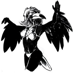 Rating: Safe Score: 0 Tags: anthro avian beak bikini bird black_and_white breasts clothed clothing e621 feathers female mojito_(three-point-one-four) monochrome non-mammal_breasts piciform solo swimwear toucan two-piece_swimsuit unknown_artist winged_arms wings User: bunchy7s