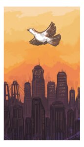 Rating: Safe Score: 0 Tags: ambiguous_gender avian beak bird cheng_and_eng city cityscape detailed_background e621 eyal_(artist) feathers feral flying paintchat solo tail tail_feathers toony User: bunchy7s