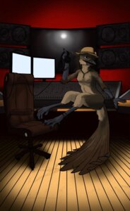 Rating: Safe Score: 0 Tags: anthro avian beak bird bombird breasts clothing e621 feathers female hat headgear headwear lizanne lyrebird mixing_console non-mammal_breasts nude oscine passerine solo superb_lyrebird User: bunchy7s