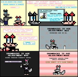 Rating: Questionable Score: 0 Tags: ageplay anthro clean_diaper clothed clothing comic diaper digital_media_(artwork) e621 english_text female hate infantilism male pixel_(artwork) roleplay tail text unknown_artist wearing_diaper what User: bunchy7s Rating: Questionable Score: 0 Tags: ageplay anthro clean_diaper clothed clothing comic diaper digital_media_(artwork) e621 english_text female hate infantilism male pixel_(artwork) roleplay tail text unknown_artist wearing_diaper what User: bunchy7s