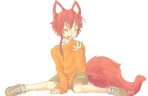 Rating: Safe Score: 0 Tags: 5_fingers animal_humanoid bottomwear canid canine clothed clothing e621 eyes_closed fingers fluffy fluffy_tail footwear fox front_view fully_clothed fur hair humanoid licking male mammal red_body red_fur red_hair sei_(artist) shoes shorts simple_background sitting smile solo sweater tail tan_body tan_skin tongue tongue_out topwear whiskers white_background User: bunchy7s