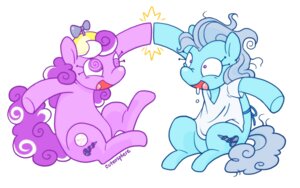 Rating: Safe Score: 0 Tags: 2012 bodily_fluids clothing cuteosphere cutie_mark drooling duo e621 earth_pony equid equine female feral friendship_is_magic grey_hair hair hasbro hat headgear headwear horse mammal my_little_pony open_mouth pony propeller_hat purple_eyes purple_hair saliva screw_loose_(mlp) screwball_(mlp) spiral spiral_eyes tail white_hair User: bunchy7s