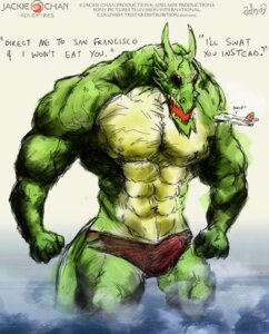 Rating: Explicit Score: 0 Tags: anthro aokamidu biped brown_clothing brown_swimwear bulge clothed clothing demon detailed_bulge dragon e621 english_text fangs genital_outline green_body horn jackie_chan_adventures macro male muscular muscular_anthro muscular_male mythological_creature mythological_scalie mythology open_mouth penis_outline red_eyes scalie shendu skimpy solo speedo standing swimwear tail teeth text User: bunchy7s