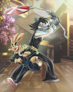 Rating: Safe Score: 0 Tags: 4:5 anthro bottomwear canid canine canis claws clothed clothing duo e621 fully_clothed hare lagomorph leporid male mammal modern_architecture nogicu outside pants russian shirt smile soyuzmultfilm topwear volk_(wjyw) well_just_you_wait! wolf zayats_(wjyw) User: bunchy7s