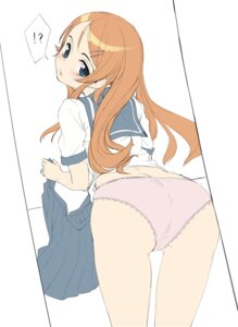 Rating: Explicit Score: 0 Tags: akari_honoka ass bent_over blue_eyes blush brown_hair dressing female female_only hair_ornament hairclip human kousaka_kirino long_hair looking_back no_pants ore_no_imouto_ga_konna_ni_kawaii_wake_ga_nai panties rule34 school_uniform serafuku solo User: bunchy7s