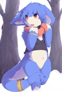 Rating: Safe Score: 0 Tags: anthro blue_body blue_fur clothing e621 female fur girokemo navel shirt solo tail tank_top topwear white_body white_fur young young_anthro young_female User: bunchy7s