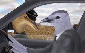 Rating: Safe Score: 0 Tags: accessory ambiguous_gender anthro avian beak bird black_eyes brown_eyes car car_interior charismalove clothed clothing cloud collared_shirt detailed_background dress_shirt duo e621 farm feathers field grey_body grey_feathers inside_car inside_vehicle mirror mixed_media necktie photo_background photography_(artwork) plant police police_uniform rear_view_mirror right-hand_drive shirt sky steering_wheel suit topwear tree uniform vehicle User: bunchy7s