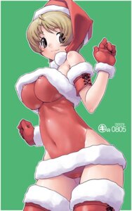 Rating: Explicit Score: 0 Tags: blonde_hair body_paint bodypaint breasts christmas erect_nipples false_clothes female kei_jiei nipples original painted_clothes rule34 santa_hat short_hair thighhighs underboob User: bunchy7s