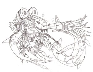 Rating: Safe Score: 0 Tags: 2006 bandai_namco black_and_white cannon digimon digimon_(species) dragon duo e621 h_r heart_symbol horn machine machinedramon male male/male metalseadramon monochrome multi_tail mythological_creature mythological_scalie mythology ranged_weapon reptile robot romantic romantic_couple scalie shoulder_cannon simple_background sketch snake tail weapon User: bunchy7s