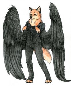 Rating: Safe Score: 0 Tags: anthro black_body black_feathers bottomwear canid canine canis clothed clothing crossed_arms e621 feathered_wings feathers hi_res male mammal miles_blackwolf pants simple_background solo tail toradoshi white_background wings wolf User: bunchy7s