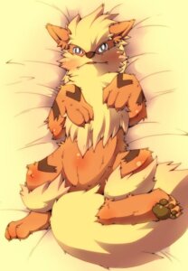 Rating: Questionable Score: 0 Tags: 4_toes ambiguous_gender arcanine bird's-eye_view blush brown_body brown_fur brown_nose canid canine claws e621 fangs feet feral fur generation_1_pokemon high-angle_view inner_ear_fluff looking_at_viewer lying mammal nintendo nude okunawa on_back orange_body orange_fur paws pokemon pokemon_(species) solo tail teeth toes tuft User: bunchy7s