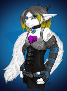 Rating: Safe Score: 0 Tags: choker clothing corset dragon e621 ear_piercing eyewear femboy glasses heart_symbol hi_res jewelry lingerie male morning_starr mythological_creature mythological_scalie mythology necklace piercing scalie solo tail topwear yotohan User: bunchy7s