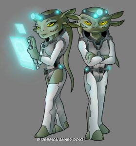 Rating: Safe Score: 0 Tags: 2010 alien alpha_channel ambiguous_gender anthro duo e621 futuristic glowing green_body hologram janner3d science_fiction simple_background transparent_background User: bunchy7s