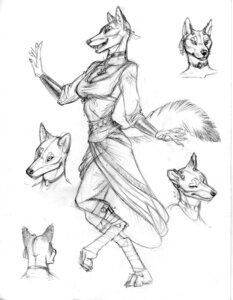 Rating: Safe Score: 0 Tags: anthro asheru_(setting) calpernia canid canine canis choker clothing digitigrade dress e621 female greyscale jewelry mammal monochrome necklace scott_ruggels sketch solo tail wolf User: bunchy7s