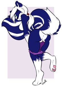 Rating: Explicit Score: 0 Tags: 2013 anthro anus barefoot biped breasts butt clothed clothing digitigrade e621 feet female genitals green_eyes hair hizzie looking_at_viewer looking_back mammal markings mephitid nude one_eye_closed panties partially_clothed paws ponytail pose sex_toy skunk smile solo standing striped_markings striped_tail stripes tail tail_markings taki_(takikuroi) underwear underwear_down vulva white_hair User: bunchy7s