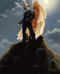 Rating: Safe Score: 0 Tags: 2010 angel anthro biped black_tie_(suit) cigarette clothed clothing detailed detailed_background digital_media_(artwork) domestic_cat e621 feathered_wings feathers felid feline felis fluffy fluffy_tail fully_clothed hi_res kashe male mammal mikael_(3starguy) ragdoll_cat smoke smoking solo standing suit tail toony wings User: bunchy7s