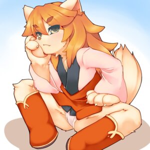 Rating: Questionable Score: 0 Tags: 1:1 anthro blonde_hair boots canid canine clothed clothing e621 female footwear fox hair havemoon looking_at_viewer mammal panties shoes solo spread_legs spreading tail underwear young young_anthro young_female User: bunchy7s