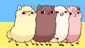 Rating: Safe Score: 0 Tags: ambiguous_gender black_eyes brown_body brown_fur camelid daww e621 flower fur group huiro llama llamama mammal pink_body pink_fur plant white_body white_fur yellow_body yellow_fur User: bunchy7s