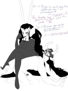 Rating: Explicit Score: 0 Tags: 1boy 1girls ancestor_(homestuck) black_hair clothing crown dialogue expatriate_darkleer female fin_piercing fins high_heels homestuck horns long_hair male mask monochrome ms_paint_adventures naked nightmare_waifu penis pink_eyes pointy_ears rule34 sitting_on_person smileygremlin source_request straight text the_condesce troll white_background white_skin User: bunchy7s