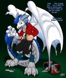 Rating: Safe Score: 0 Tags: 2012 anthro bottomwear brush catmonkshiro claws clothing dragon e621 fin footwear legwear male membrane_(anatomy) membranous_wings mythological_creature mythological_scalie mythology paint paintbrush pants rooth scales scalie shirt socks solo tail topwear torn_clothing transformation wings User: bunchy7s