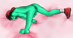 Rating: Explicit Score: 0 Tags: 1boy anus ass balls enzo_matrix face_down_ass_up green_skin hat male male_only open_mouth penis reboot rule34 simple_background solo testicles zaxstar User: bunchy7s