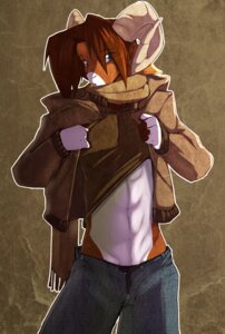 Rating: Safe Score: 0 Tags: 4_fingers abs anthro bighorn_sheep blue_eyes bottomwear bovid brown_hair caprine clothed clothing clothing_lift denim denim_bottomwear denim_clothing e621 facial_markings femboy fingers front_view fur hair hamal head_markings jacket jeans looking_at_viewer male mammal markings mouth_hold muzzle_(marking) orange_body orange_fur outline pants partially_clothed peritian portrait scarf sheep shirt shirt_lift snout snout_markings solo three-quarter_portrait topwear unzipped white_body white_fur zipper User: bunchy7s