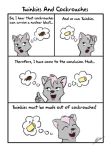 Rating: Safe Score: 0 Tags: anthro arthropod blattodean canid canine canis cockroach comic e621 english_text female fur grey_body grey_fur highesblue insect mammal solo text wolf User: bunchy7s