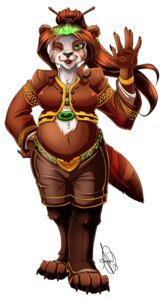 Rating: Safe Score: 0 Tags: 2013 ahro ailurid anthro bear belly biped blizzard_entertainment breasts brown_body brown_fur brown_hair claws e621 female fur gesture green_eyes hair looking_at_viewer maeli mammal navel one_eye_closed open_mouth pandaren red_pandaren shaded simple_background slightly_chubby smile solo standing warcraft waving white_body white_fur wink User: bunchy7s