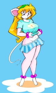 Rating: Questionable Score: 0 Tags: accessory alternative_fashion anklet anthro big_breasts blonde_hair bottomwear bracelet breasts clothed clothing cyberpop digitigrade e621 female hair hair_accessory hairband house_mouse j-fashion jewelry mammal midriff miniskirt mouse murid murine nipples rodent shirt shonuff skimpy skirt solo squeek tail thick_thighs topwear wide_hips y2k_(fashion) User: bunchy7s