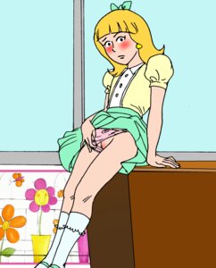 Rating: Explicit Score: 0 Tags: blonde_hair blush capitana_galaxia captain_galaxia female panties panties_aside rule34 skirt_up socks upskirt zor_and_the_invincibles zor_y_los_invencibles User: bunchy7s